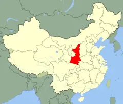 China Shaanxi Location Map