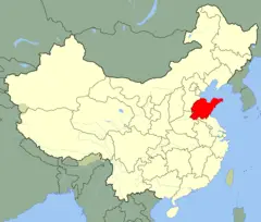 China Shandong Location Map