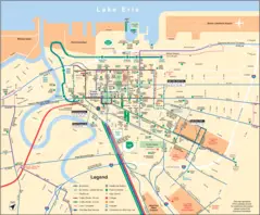 Cleveland Downtown Transport Map