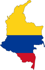 Colombia Flag Map