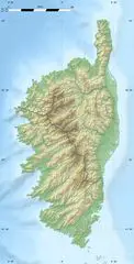 Corse Region Relief Map