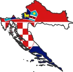Croatia Flag Map