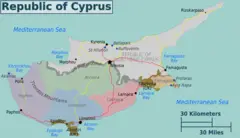 Cyprus Regions Map