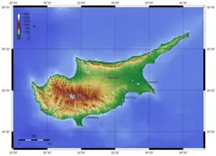 Cyprus Topo Map