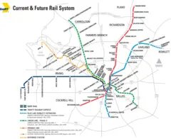 Dallas Metro System Map