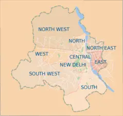 Delhi Districts Map