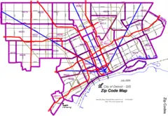 Detroit Zip Code Map