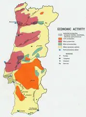 Economic Activity Map of Portugal 1972