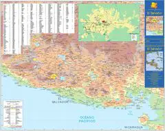 El Salvador Physical And Topographic Map
