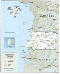 Equatorial Guinea Physical Map Gif