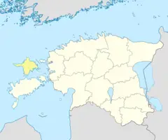 Estonia Blank Map Hiiu Location