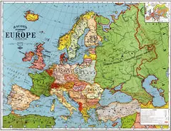 Europe Old Map (1923)
