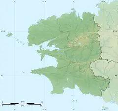 Finistere Department Relief Location Map