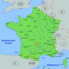 France Cities Map