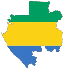 Gabon Flag Map