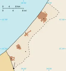 Gaza Strip Map Blank