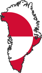 Greenland Flag Map