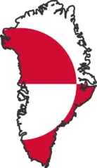 Greenland Flag Map