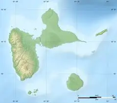 Guadeloupe Department Relief Location Map