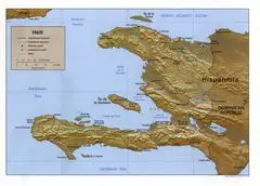 Haiti Shading Relief Map1992