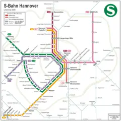 Hannover Suburban Metro Map