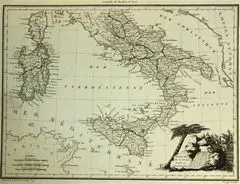 Historical Map Italy (1863)