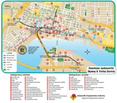 Jacksonville Downtown Transport Map
