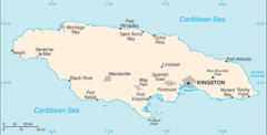 Jamaica Small Political Map