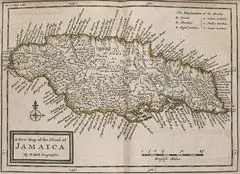 Jamaica Historical Map (island)