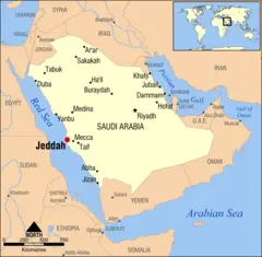 Jeddah Saudi Arabia Locator Map