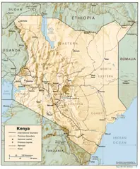 Kenya Physical Map 1