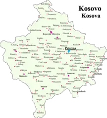 Kosovo Municipalities Map