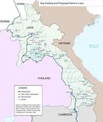 Laos Map Dams
