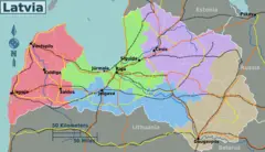 Latvia Regions Map