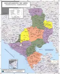 Leon Nicaragua Political Map