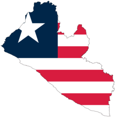 Liberia Flag Map