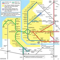 Liverpool Metro System Map (merseyrail)