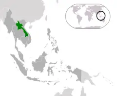 Location Laos Asean