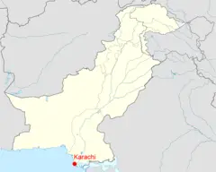 Location of Karachi Pakistan Map