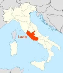 Location of Lazio Map