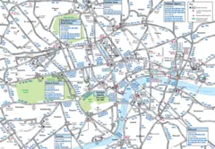 London Downtown Night Bus Map