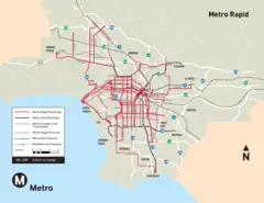 Los Angeles Metro System Map