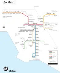 Los Angeles Rail System Map