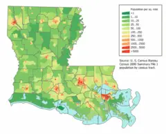 Louisiana Population Map