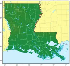 Louisiana Relief Map