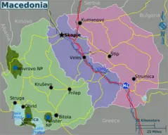 Macedonia Regions Map