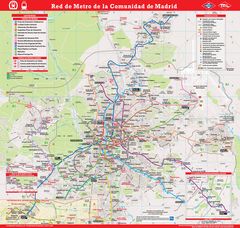 Madrid Metro Lines Map