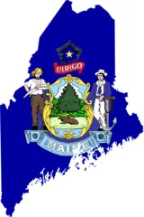 Maine Flag Map