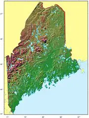 Maine Relief Map
