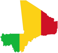 Mali Flag Map